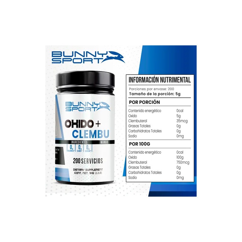 Óxido Nítrico Clembuterol Bunny Sp Protein 1kg Preentreno