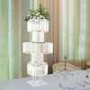 5 Tier Round Flower Stand for Wedding Reception Birthday Party