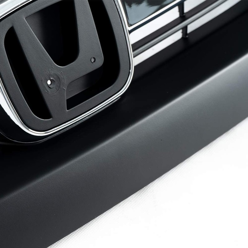 PIT66 Front Upper Bumper Hood Black Chrome Grille Compatible with