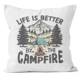 QGFM Camper Pillow Covers 20x20，Camping Classroom Decor Throw Pillow Covers for Bedroom Room Sofa，Camping Decor for Camper