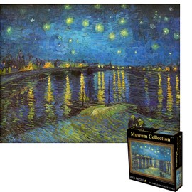 Puzzle 2000 Pieces Adult Starry Night Over the Rhone by Vincent Van Gogh 100 x 70 cm Puzzles for Adults Classic Puzzles 2000 Pieces Adults Van Gogh Puzzles Heavy Adults
