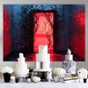 KUKUSOUL 7x5FT Halloween Backdrop Horror Forest Red Door Backdrop Upside