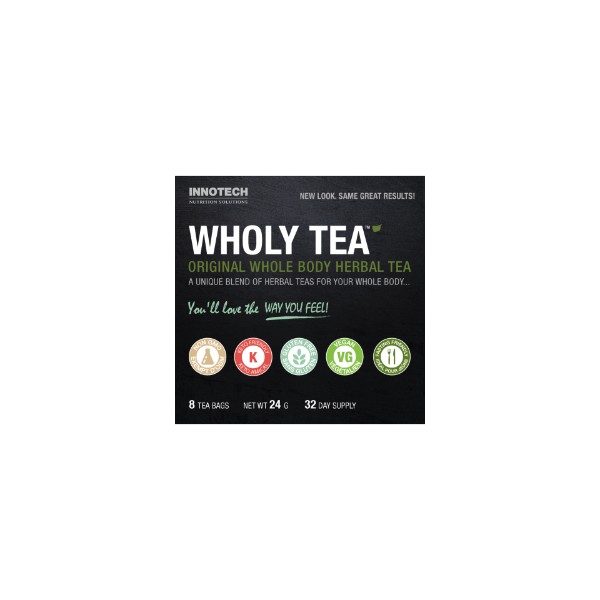 InnoTech Wholy Tea Original Whole Body Herbal Tea - 24g (32 Day Supply) + BONUS