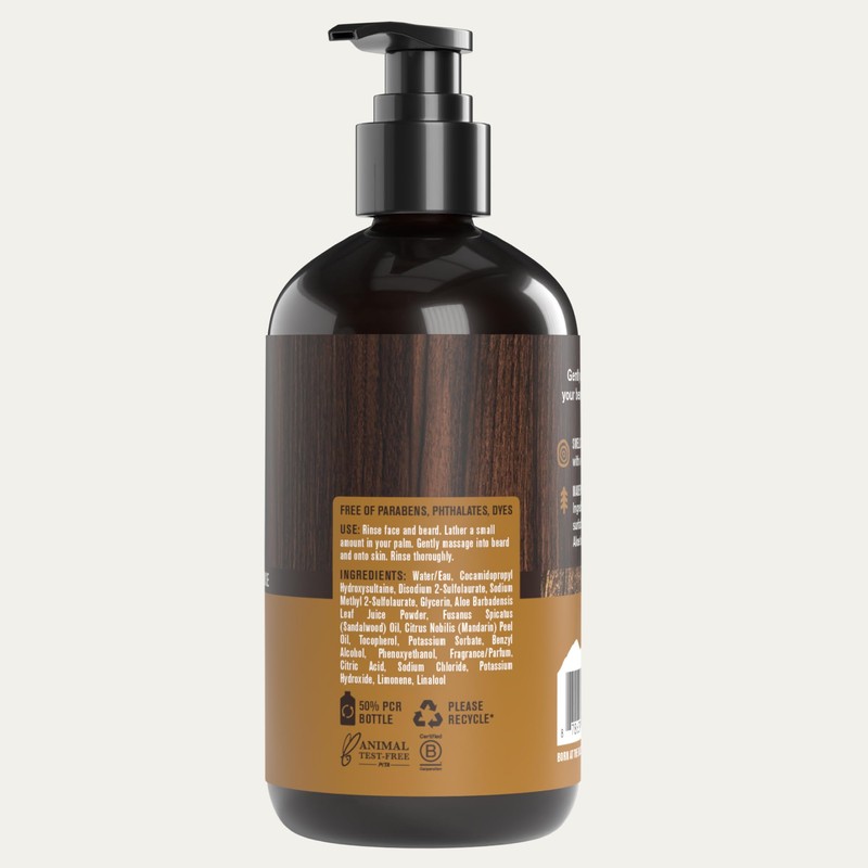 Every Man Jack Sandalwood Beard Wash - Cleanse, Soften, and