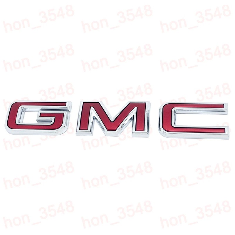 GMC Red Rear Tailgate Only Emblem 2019 -2024 GMC Sierra