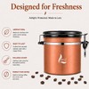 Leaf Airtight Stainless Steel Coffee Canister 1500 ml - with
