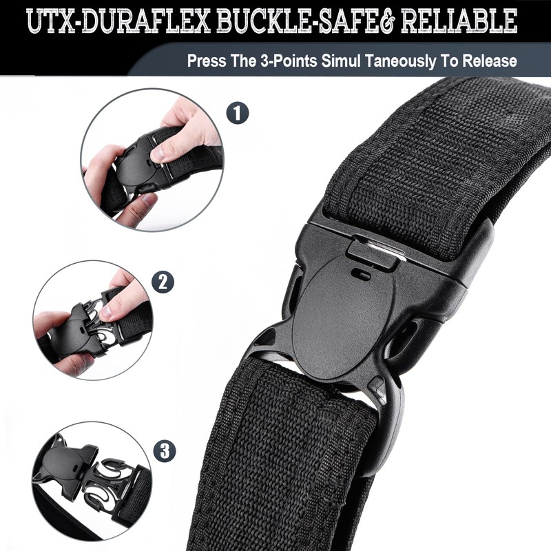 MOZETO Duty Belt, 2" Police Security Nylon Duty Belts Law