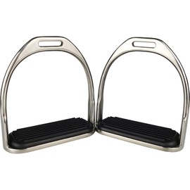 Locci Safety Stirrups, 18/8 Stainless Steel Western Stirrups for Saddle English, Horse Stirrups 2 PCS (Stainless-Steel)