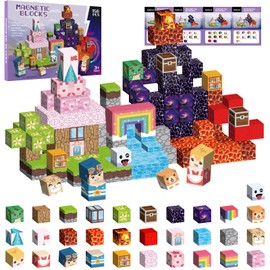 Crifeton 150 PCS 2CM Magnetic Building Blocks, 3+ STEM Montessori Sensory Toys, Magnetic Cube for 3-12 Years Old Boys & Girls Birthday Gifts