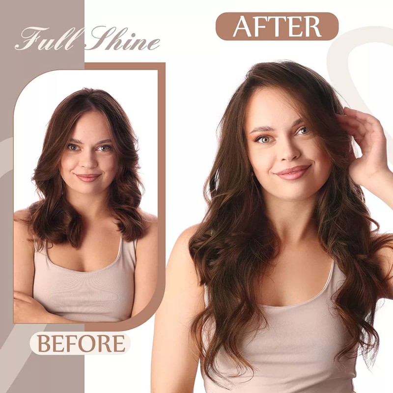 Fshine Extensiones Cabello Humano 14in Marrón #4 70gr