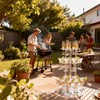 Acrylic 3 Tier Champagne Tower, 22 Slot Stemware Rack for