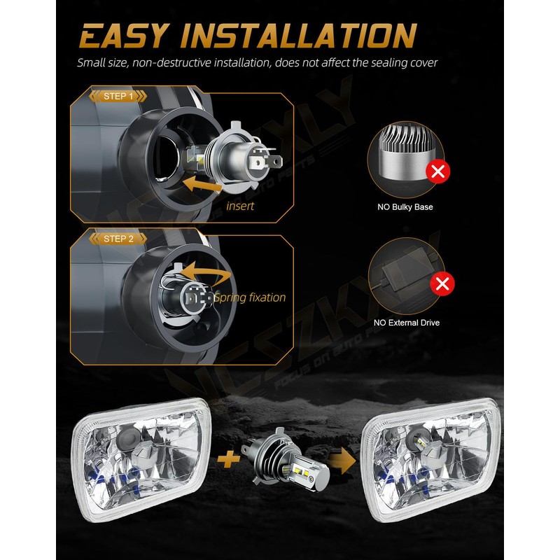 VCSZKXLY 2025 5x7 7x6 H6054 LED Headlights Compatible for 2003