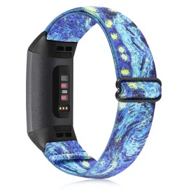 Aroloxta Elastic Nylon Fabric Bands Compatible with Charge 5 /charge 6 Watch Band for Women, Soft Stretchy Adjustable Stretch Sport Loop Replacement Wristbands for Charge 5 Strap Men Women