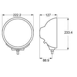 HELLA 007560361 Lamp Re 4000 Blk Ff Pos Drv H1 12V 55W E