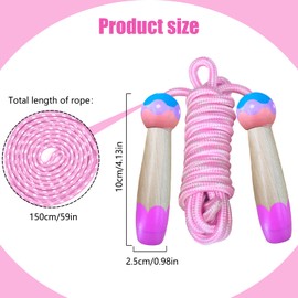 Jumping Rope，Adult and Children Athletic Fitness Exercise Jumping Rope, for Outdoor Games, Children's Parties and Birthday Gift（Pink）