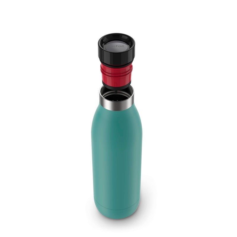 TEFAL BLUDROP Trinkflasche, wiederverwendbare Edelstahlflasche, heiße und kalte Getränke, spülmaschinenfest,