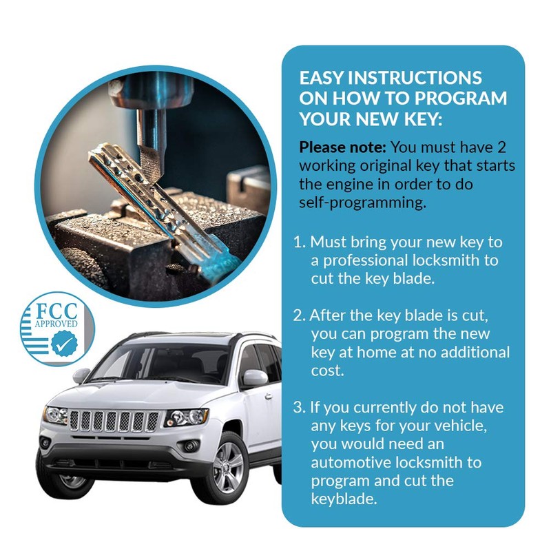 Keyless2Go Keyless Entry Remote Car Key Replacement for Vehicles That