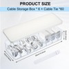 Tatuo 6 Pcs Cable Organizer Box with Wire Ties, Plastic