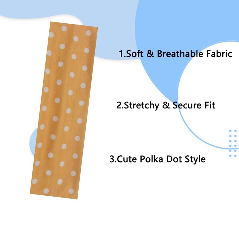 Polka Dot Headbands for Women 8 Pcs Mix Color