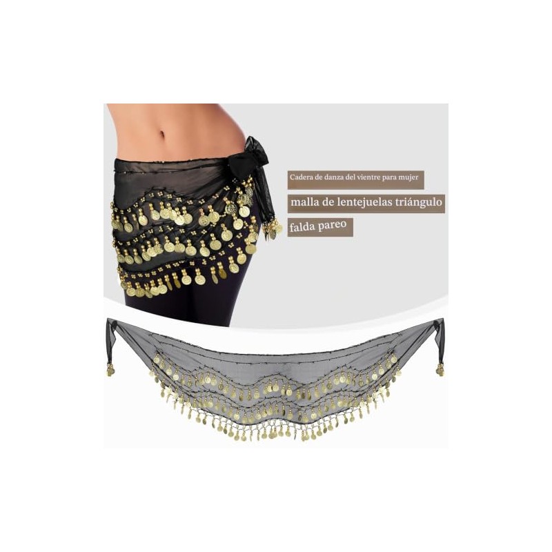 Sureio - 4 accesorios de disfraz gitana, accesorios de danza