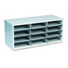 Fellowes 25004 12-Section Compartment Sorter, Melamine Laminated, Dove Gray
