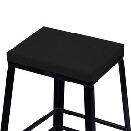 Tromlycs Saddle Stool Cushion Rectangle Barstool Cushion Seat Pad Non Slip with Ties 15.7"x11.8", 1 Piece Black