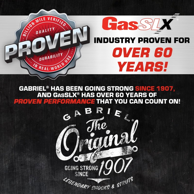 Gabriel 89408 GasSLX Adjustable Heavy Duty Front Shock Absorbers Fits