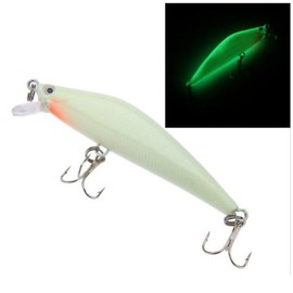 3D Minnow Luminous Fishing Lure Bass Crankbait Hooks 8.2cm 8g