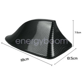 UnBrand Carbon Fiber Car Accessories Shark Fin Roof Antenna Radio FM/AM Signal Aerial