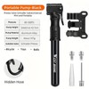 AIMALL 1pc Mini Portable Bike Pump with Flexible Hidden Hose