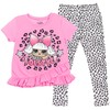 L.O.L. Surprise! Diva Little Girls T-Shirt Legging Set Pink/Cheetah 4