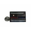 Flagline USA American Thin Red Blue Line 1st Reponders Bike Friendship Hat Cap lapel Pin