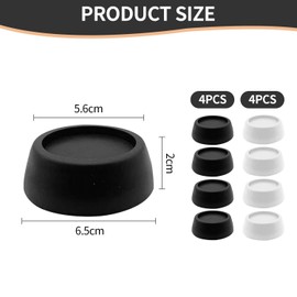 YSJCHEBS Pack of 8 Shock Absorbing Pads for Washing Machines, Vibration Pads for Washing Machines, Shock Absorbing Rubber Pads for Dryers, Silent Non-Slip Foot Pads, Stabilisers for Washing Machines