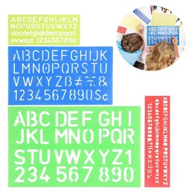 Buy-Simplicity® New 4 Pcs Small/Large Letter Stencils for Kids | A-Z, 0-9 Reusable Letter Stencils | Size 0.7cm- 3cm Drawing Template Painting Learning DIY