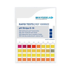 WaysideLab pH Fix Indicator Strips 0-14, Quick and Accurate Result, 100 Bleed-Free Test Strip. Made in Germany. Safe, Easy pH Testing for Laboratory, Industrial, Professional, & Beginner Use