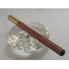 STUNNING HIGH QUALITY RED WOOD AND BRASS ROLLER BALL TACTICAL