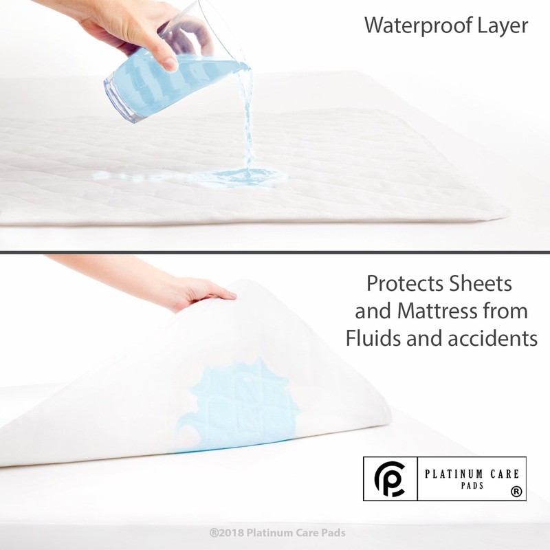 Platinum Care Pads Reusable Bed Underpad - Waterproof & Washable