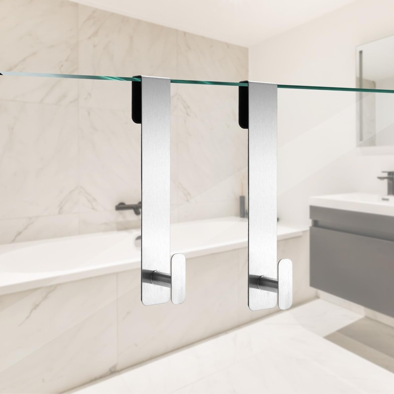 Kokone 10 Inch Over The Door Shower Hooks Extended for