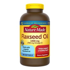 Aceite De Linaza 1400 Mg Omega 3 Flaxseed Oil 300 Softgels Sabor S/n