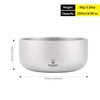 SILVERANT Titanium Double Walled Bowl Oatmeal Rice Soup Yogurt Bowl