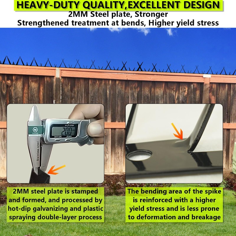 WHCDSTGJ Metal Anti Climb Spikes for Fences and Walls, Effectively