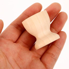 Ipetboom 10Pieces Wooden Egg Cups, Wooden Egg Holder Eggs Holding Cups, Tabletop Refrigerator Egg Tray Container, Wood Storage Holders for Easter Decoration, 1.18x1.38 Inch