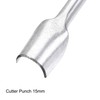 sourcing map Half-Round Shaped Leather Cutter Punch 15mm Strap End