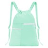 BAVELOE Drawstring Backpack with Mesh Pocket Water Resistant String Beach
