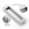 Ravinte 1 Pack Brushed Nickel Sliding Closet Door Handles Silver