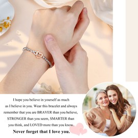 PINKDODO Valentines Day Gift for Daughter Gifts from Mom Dad, Daughter Bracelets for Teen Girl Gifts for Teen Girls Stocking Stuffers Girls Jewelry, Birthday Christmas Gifts for Teenage Girls Gift Ideas