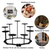 Black Iron Candelabra Candle Holder: Adjustable Fireplace Centerpiece Stand Decor