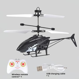 Drones Remote Control Aircraft Multicolored Helicopter Fly Toy for Boys with External Sensor, Drop Resistant, Holiday Gift Electric Design Durable:_Black