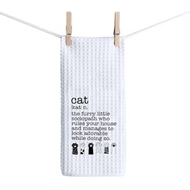 TSOTMO Cat Gift Cat Kitchen Towel for Cat Owner Cat Sociopath Gift for Cat Lovers Cat Mom Gift Cat Lady Gift (Cat Towel)