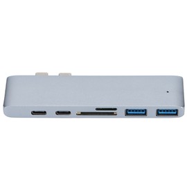 Docking Station 7 in 2 Silver Mini USB 3.1 Multiport Docking Station Hub for Macbook